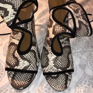 Aquazzura Snakeskin Sandals